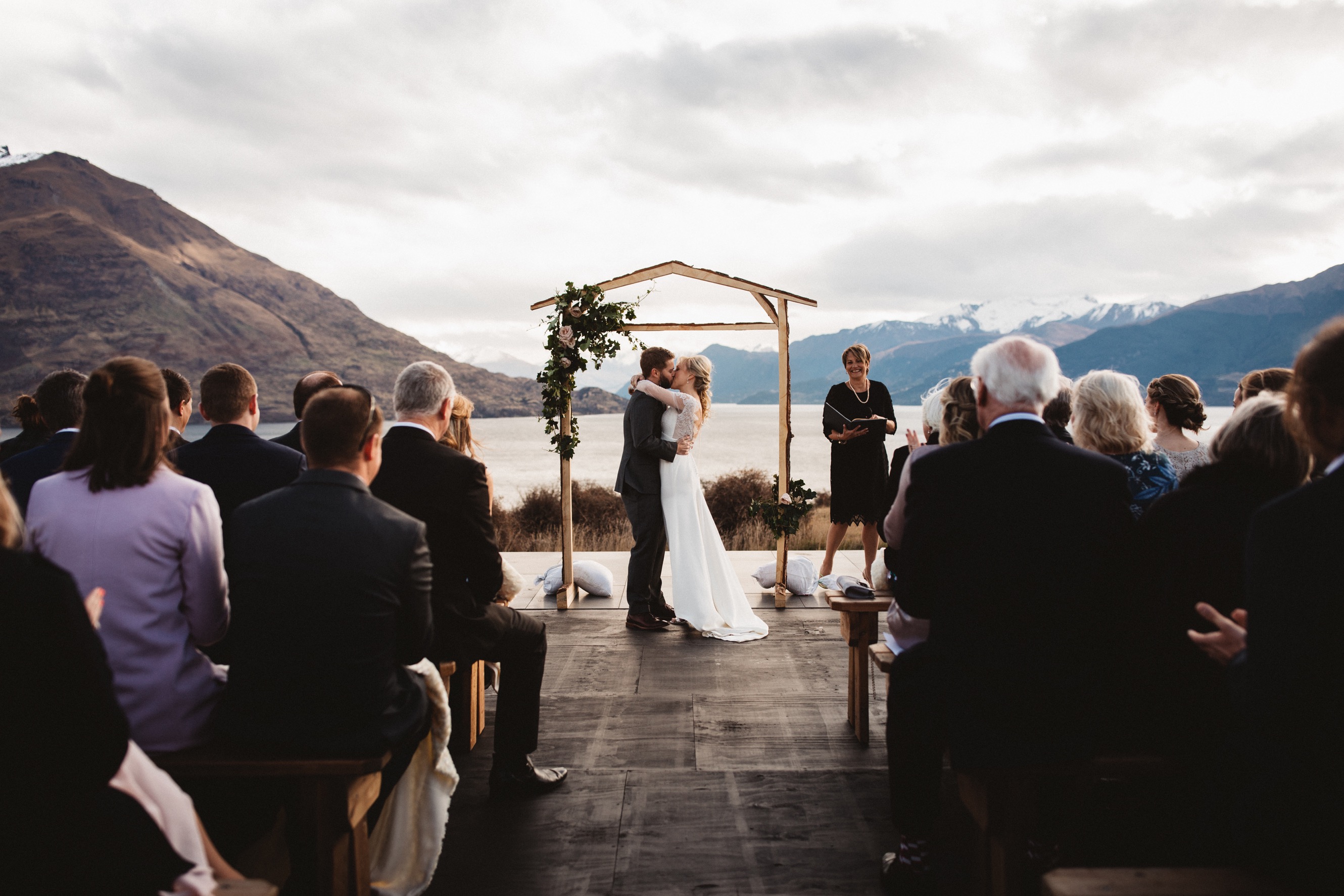 lakeside ceremony at jacks point private home