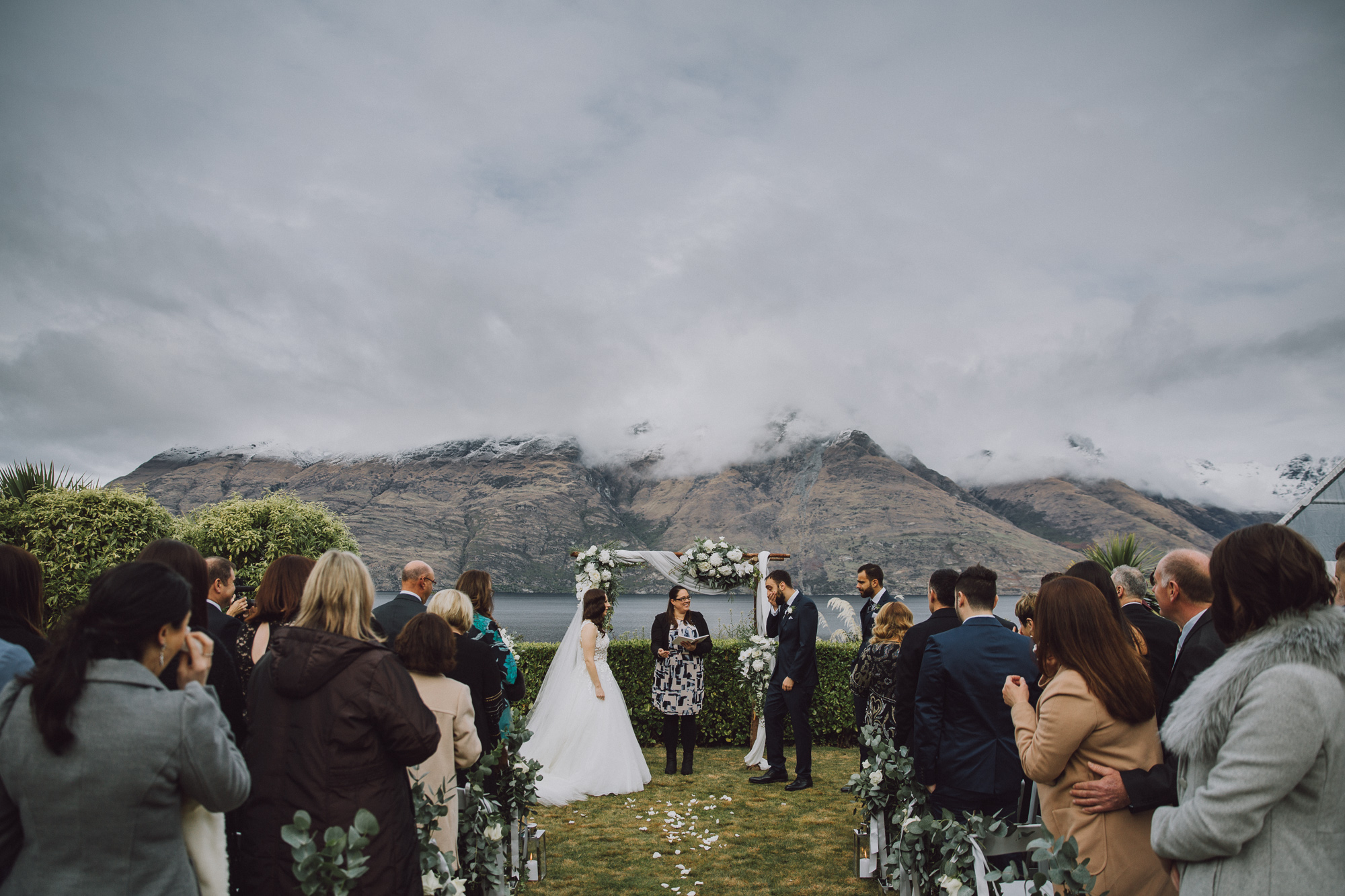 Winter wedding ceremony in Queenstown NZ