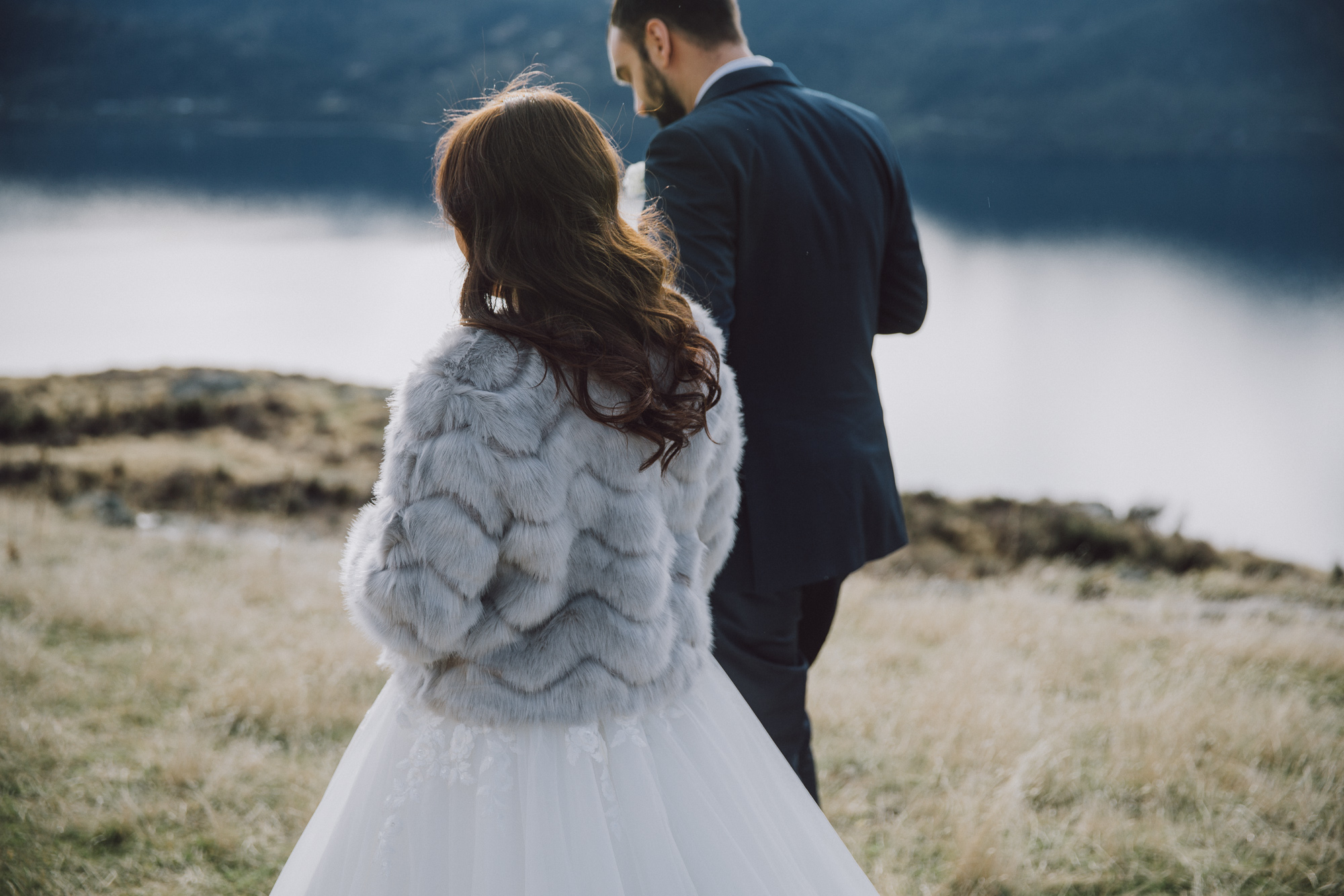 Heli wedding photos in winter in Queenstown NZ